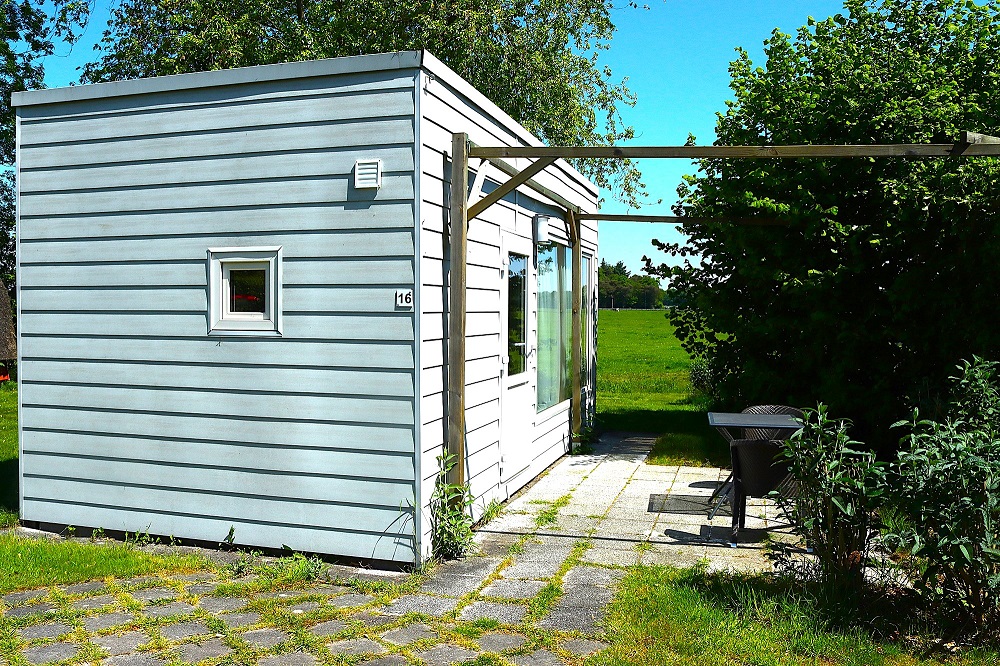 Panoramabox met uitzicht over de landerijen